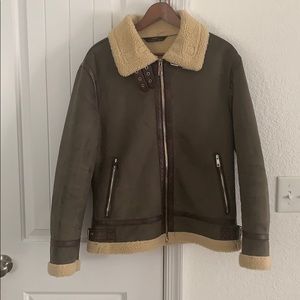 Zara Green Suede Jacket
